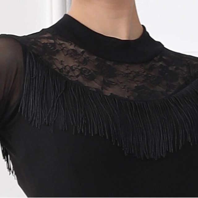 シースルーカット レース ミモレフレア ダンスドレス ds1433