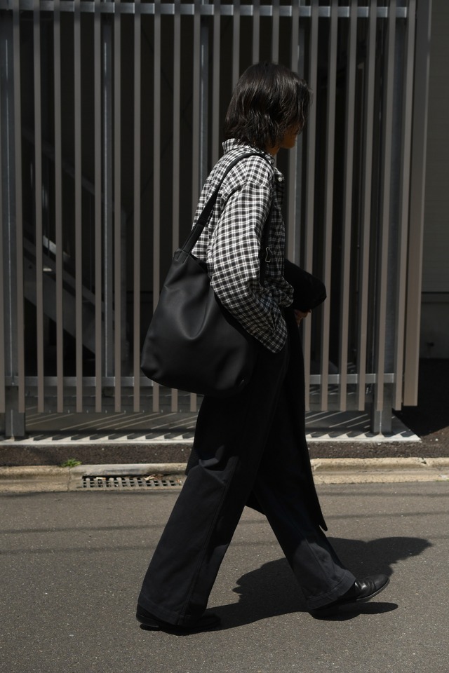 BAUTH / COTTON SILK CHECK SHIRTS (CHARCOAL CHECK)