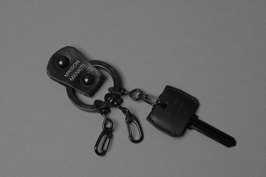 KEYRING・CAP □ブラック・ブラック□_真鍮キーリング・キー