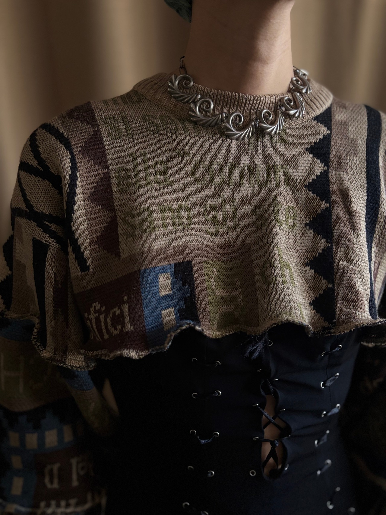 cafe au lait color remake knit-4481-1