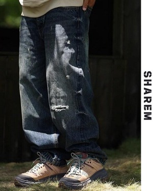 high waist loose straight casual pants B0034