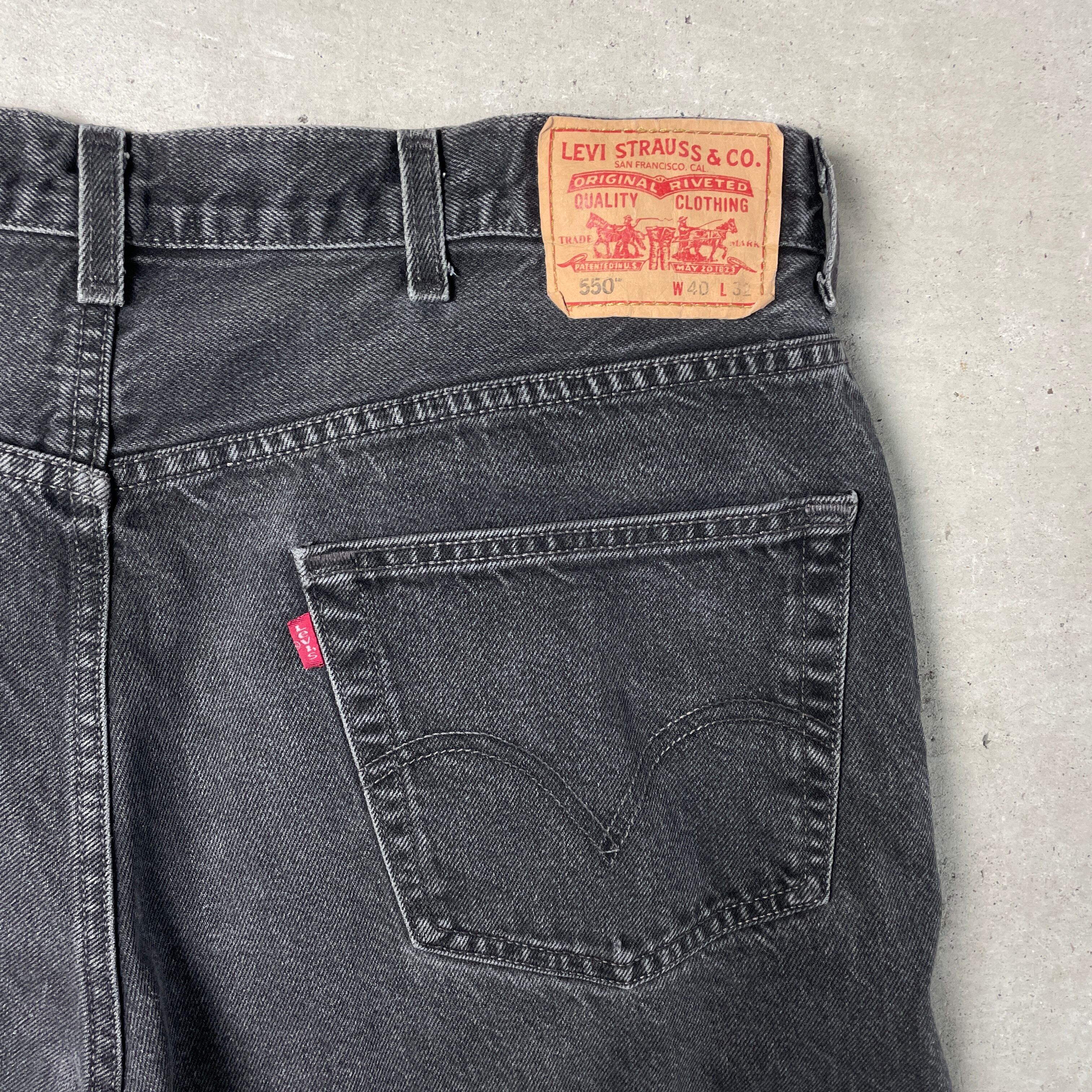 00年代 Levi's リーバイス 550 RELAXED FIT ブラック デニムパンツ