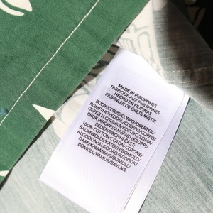 新品 M ポロラルフローレン 半袖開襟 アロハシャツ 緑 グリーン polo ralph lauren ハイビスカス