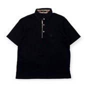 DAKS ダックス ポケット 半袖 ポロシャツ M/ブラック メンズ