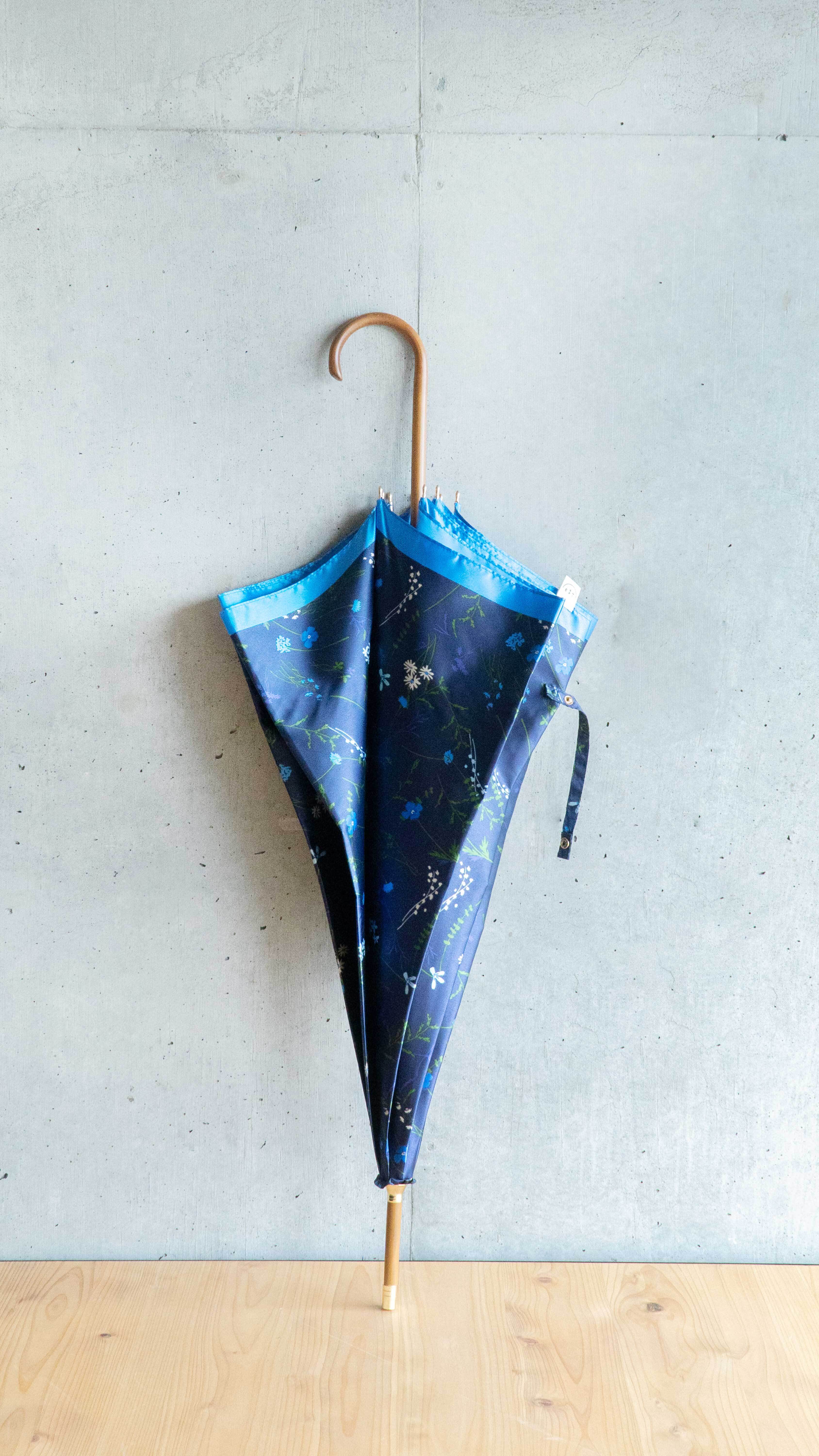 婦人傘花柄 小花ブルー【晴雨兼用】 | muuz
