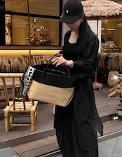 レザーハンドル大人トート