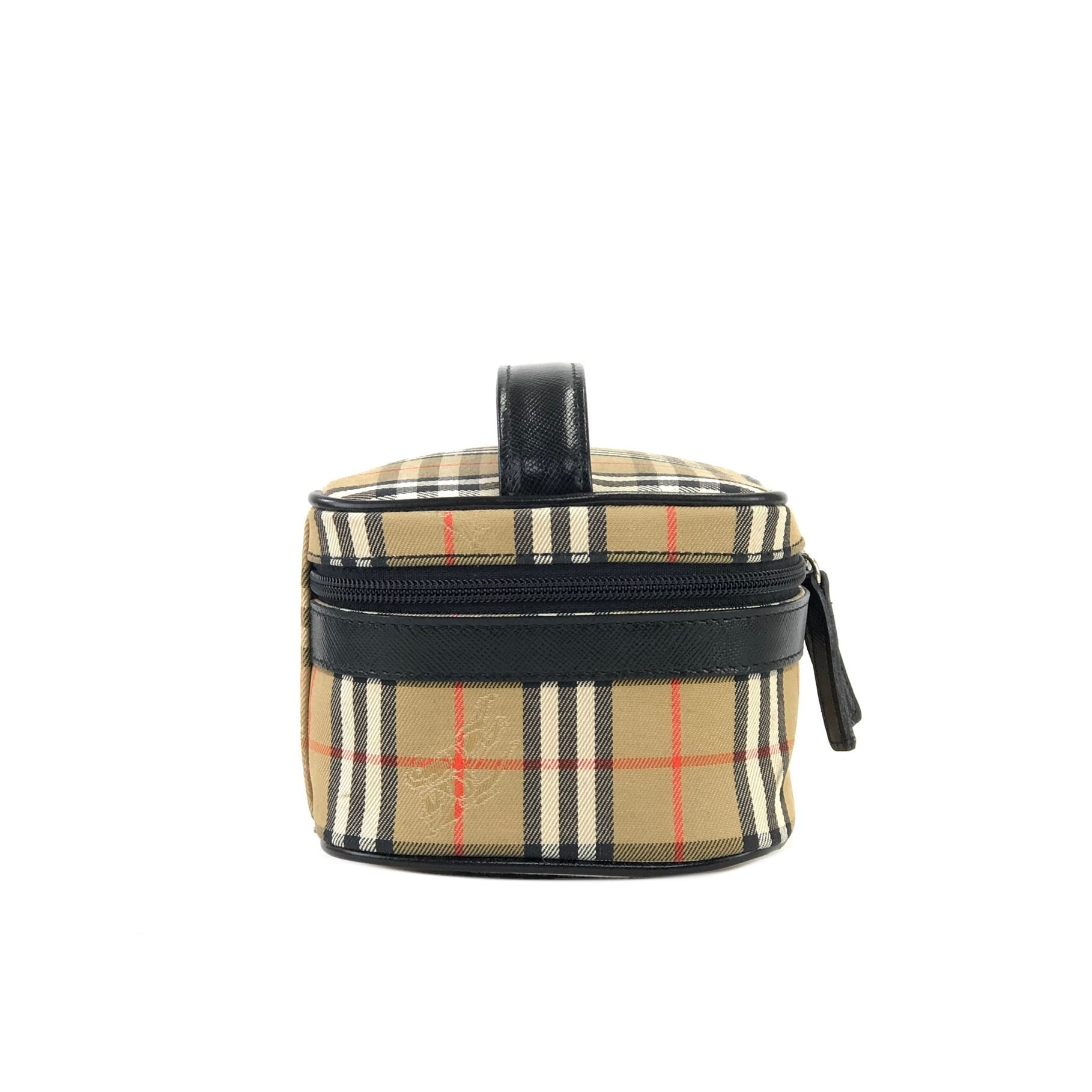 BURBERRY　バーバリー　クラシックチェック　バニティバッグ　コスメポーチ　キャンバス　ハンドバッグ　ベージュ　vintage　BURBERRY　 ヴィンテージ　オールド　bpnn8u | VintageShop solo powered by BASE