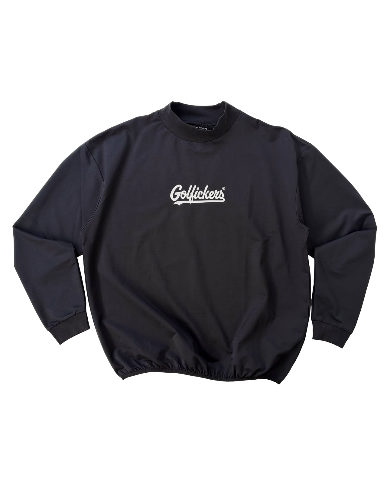 HOLE 708] ストレッチ長袖モックネック -Black- | Golfickers