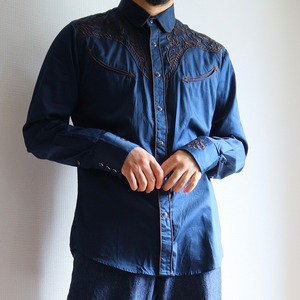 "刺繍" beautiful embroidery Western shirt