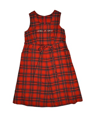 NETSU − Red Plaid Glitter Text Maxi Dress