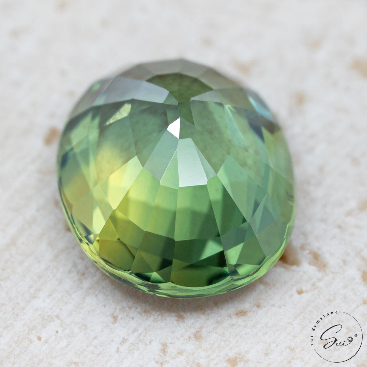 天然【非加熱】サファイア・グリーン 1.52ct GLC鑑別書 | SUI