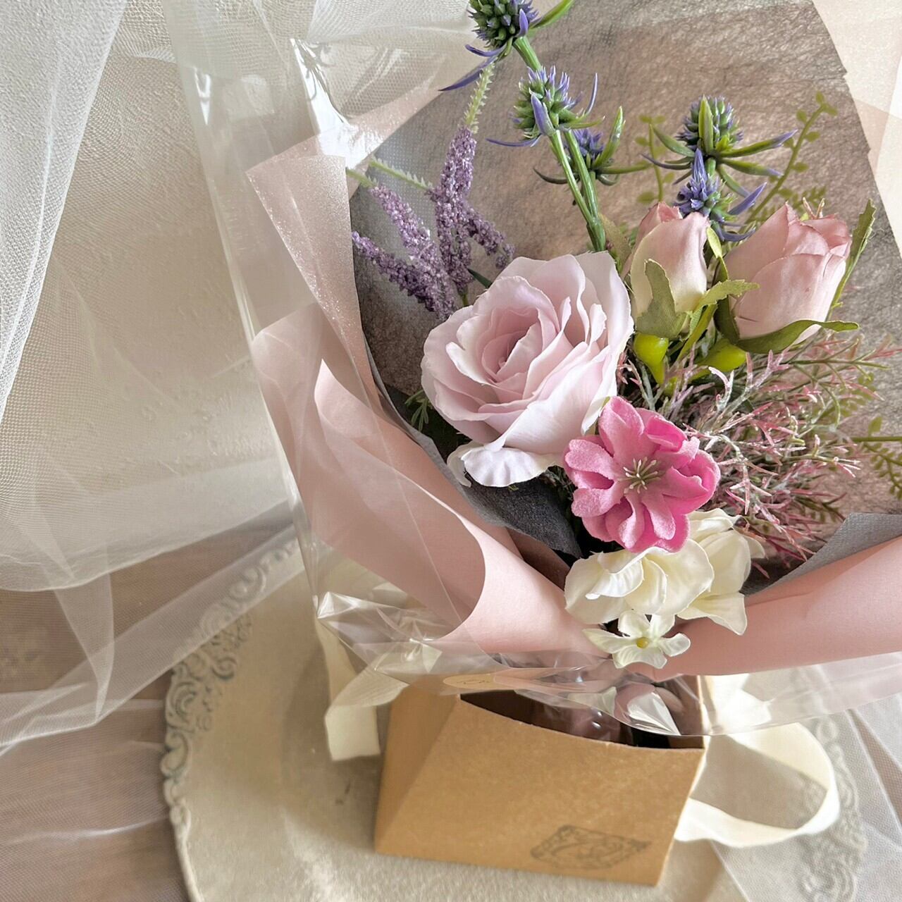 母の日、お祝いなどに贈る 枯れない アーティフィシャルブーケ