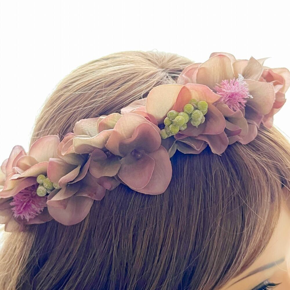 花冠 Lady's 花かんむり カチューシャ ヘアアクセサリー 女子 ヘッド