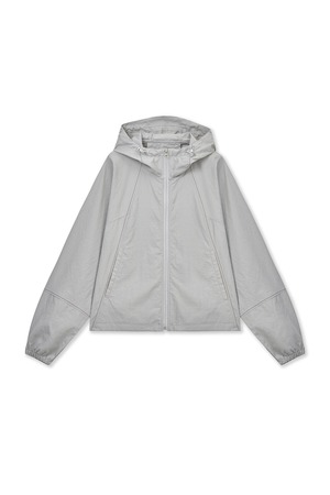 [Matin Kim] CROPPED BACK LOGO HOODY WIND BREAKER IN LIGHT BEIGE 正規品 韓国ブランド 韓国通販 韓国代行 韓国ファッション マーティンキム matinkim 日本 店舗