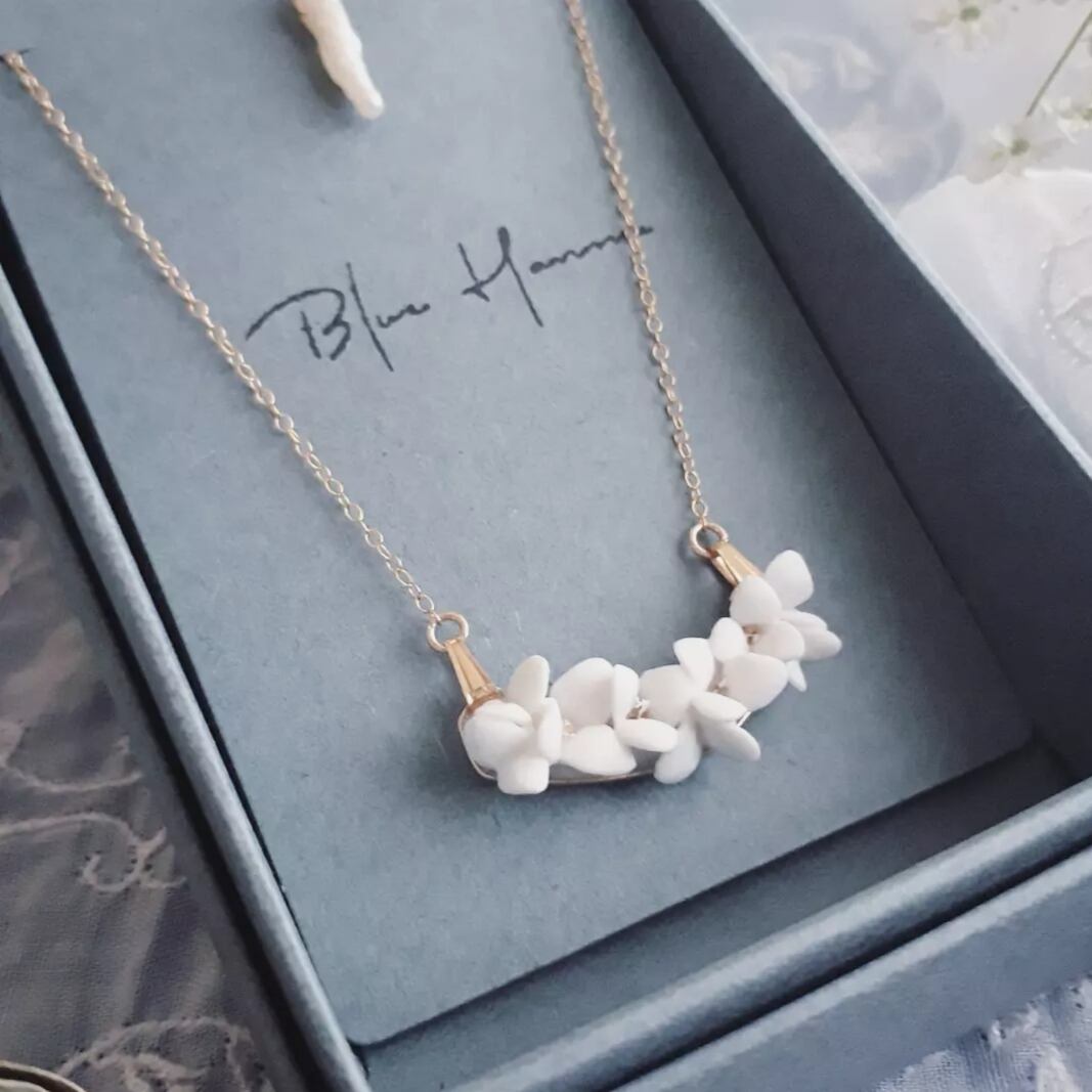天草陶花 14kgfネックレス crescent | bluehanna