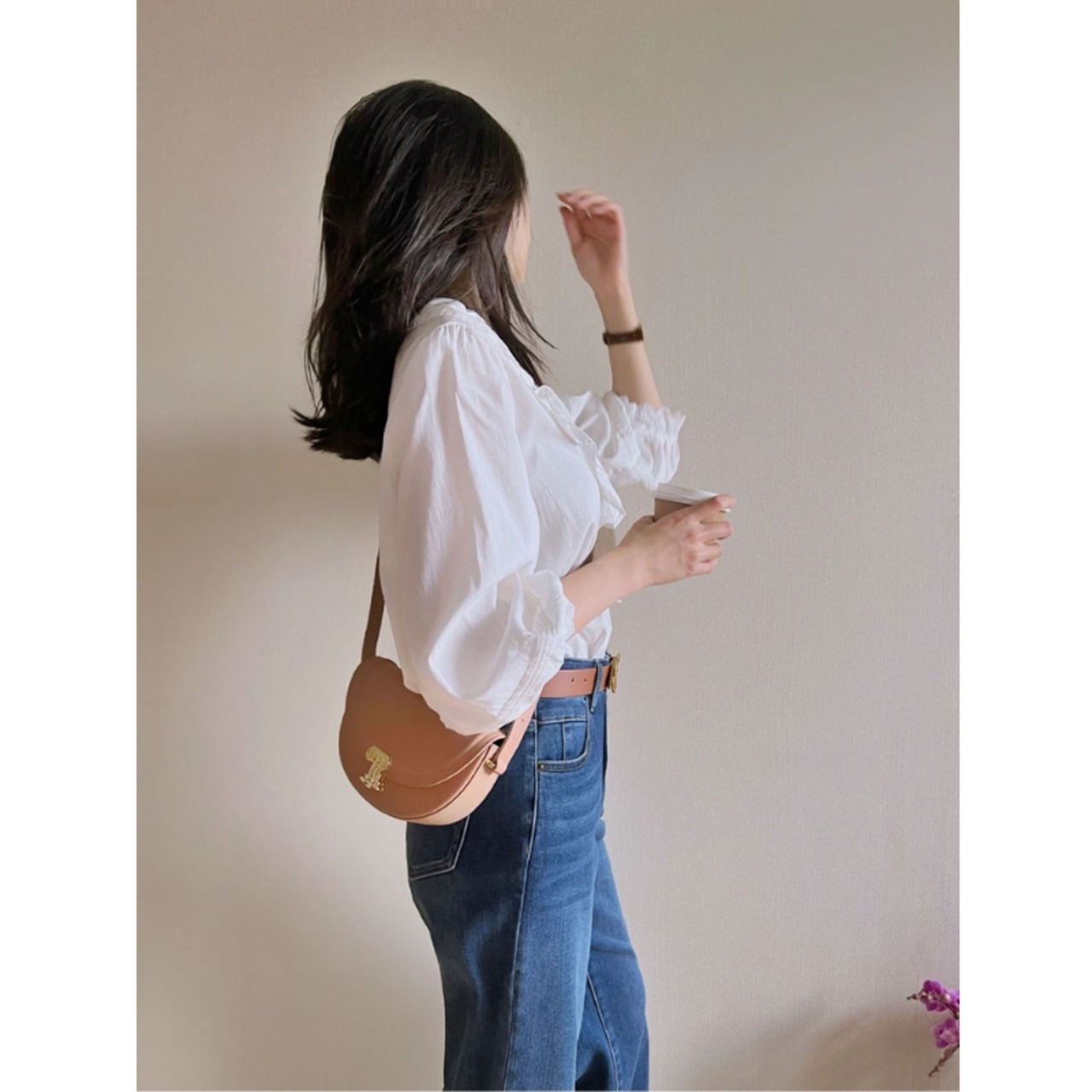 ハイウエストストレートデニムパンツ W01204