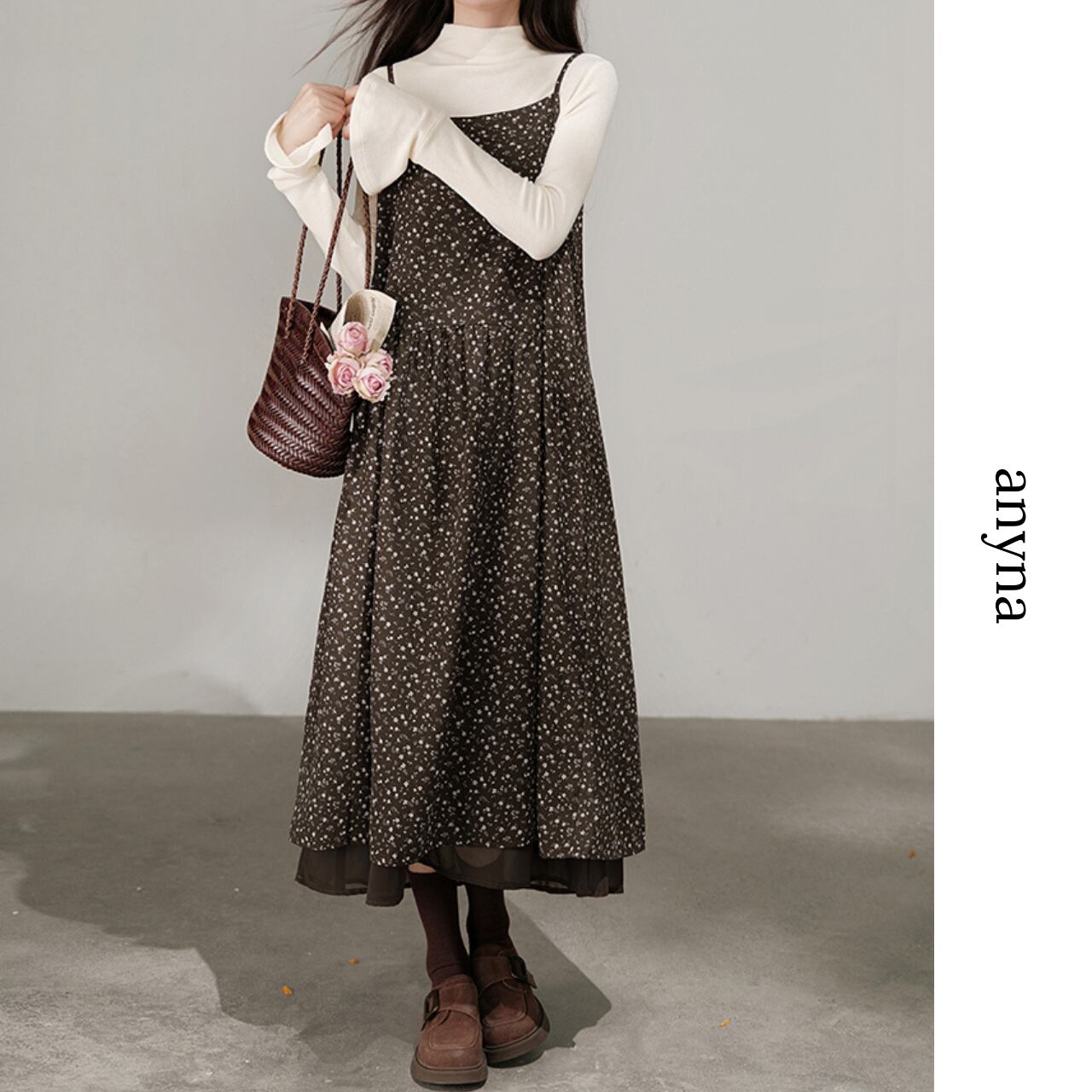 Petite Floral Jumper Dress R0208