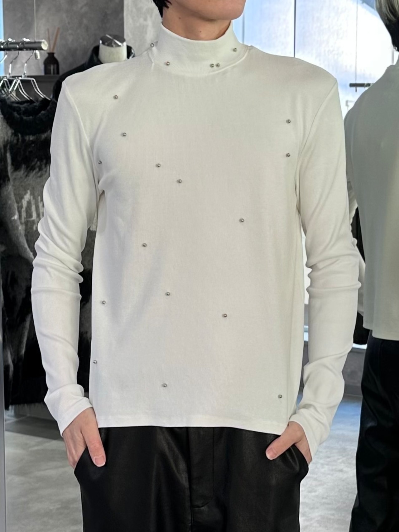 【ALUDE SELECT】slime status mock neck(2color)