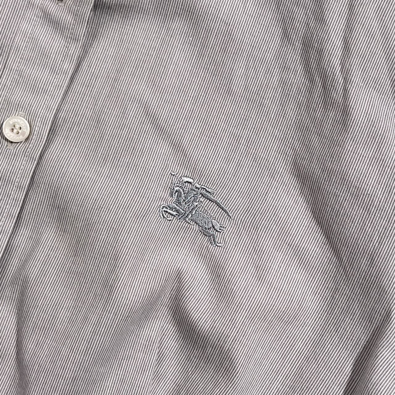 BURBERRY LONDON バーバリーロンドン ストライプ柄 七分袖 シャツ サイズ 38 /グレー系 レディース 三陽商会