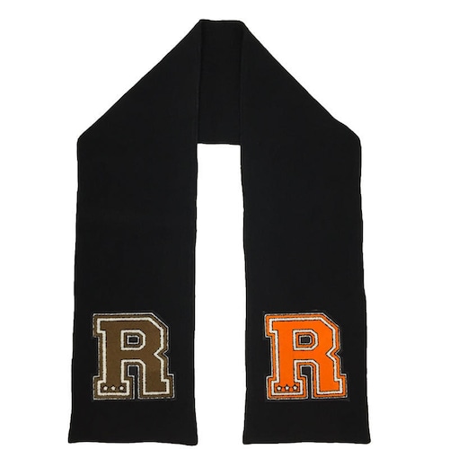 『RICE NINE TEN』LETTERED MUFFLER / BLACK