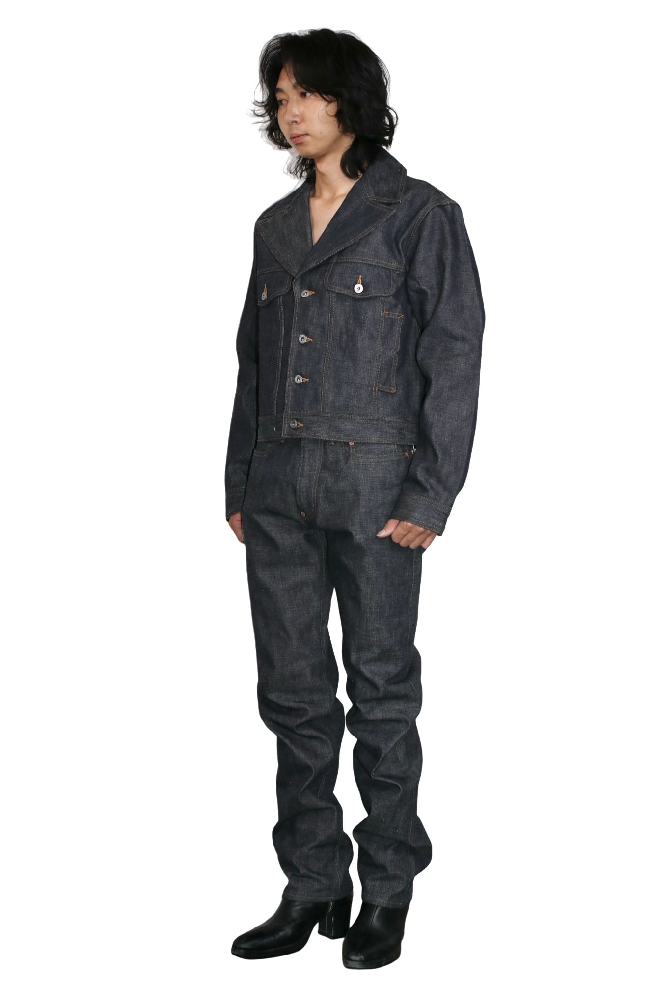 26AW】SUGARHILL. LAPEL DENIM JACKET(RIGID INDIGO) 26330201 | IAAAM