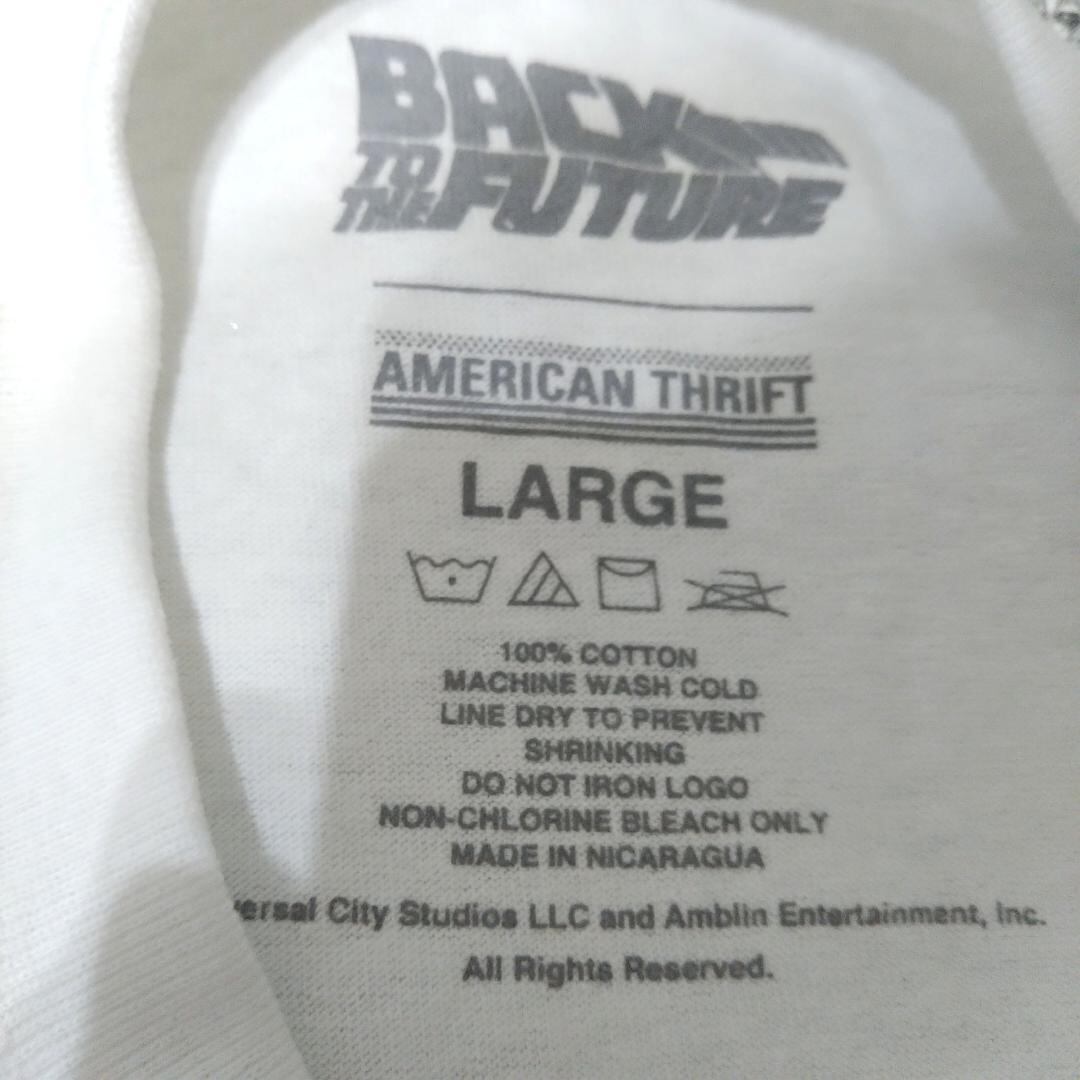 バック・トゥ・ザ・フューチャー3 Tシャツ 白 ムービーT バックトゥザフューチャー3 Tシャツ Lサイズ 白 映画 ムービーT