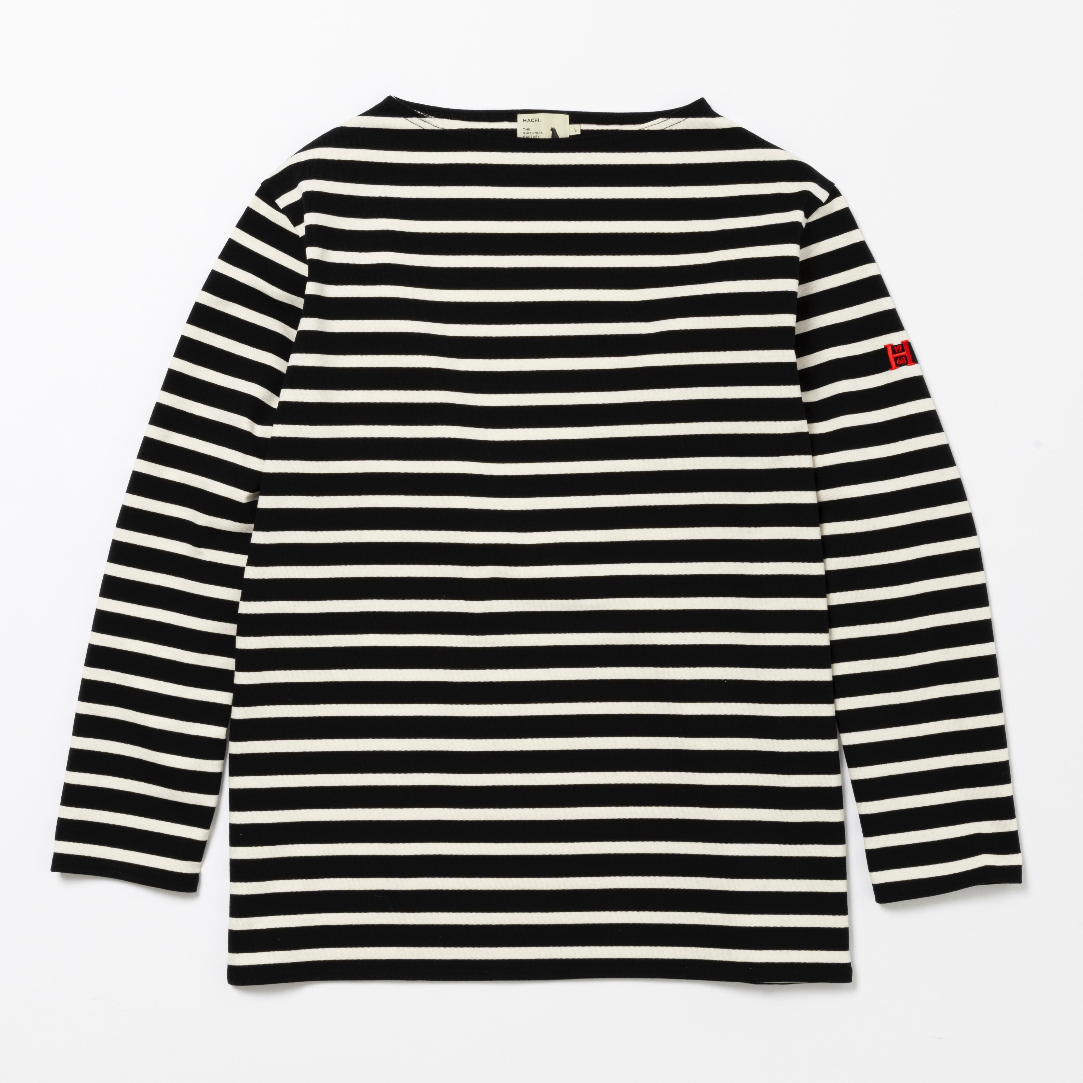BORDER BASQUE SHIRT - BLACK×WHITE - | HACHI.THE SHIBUTORA FACTORY