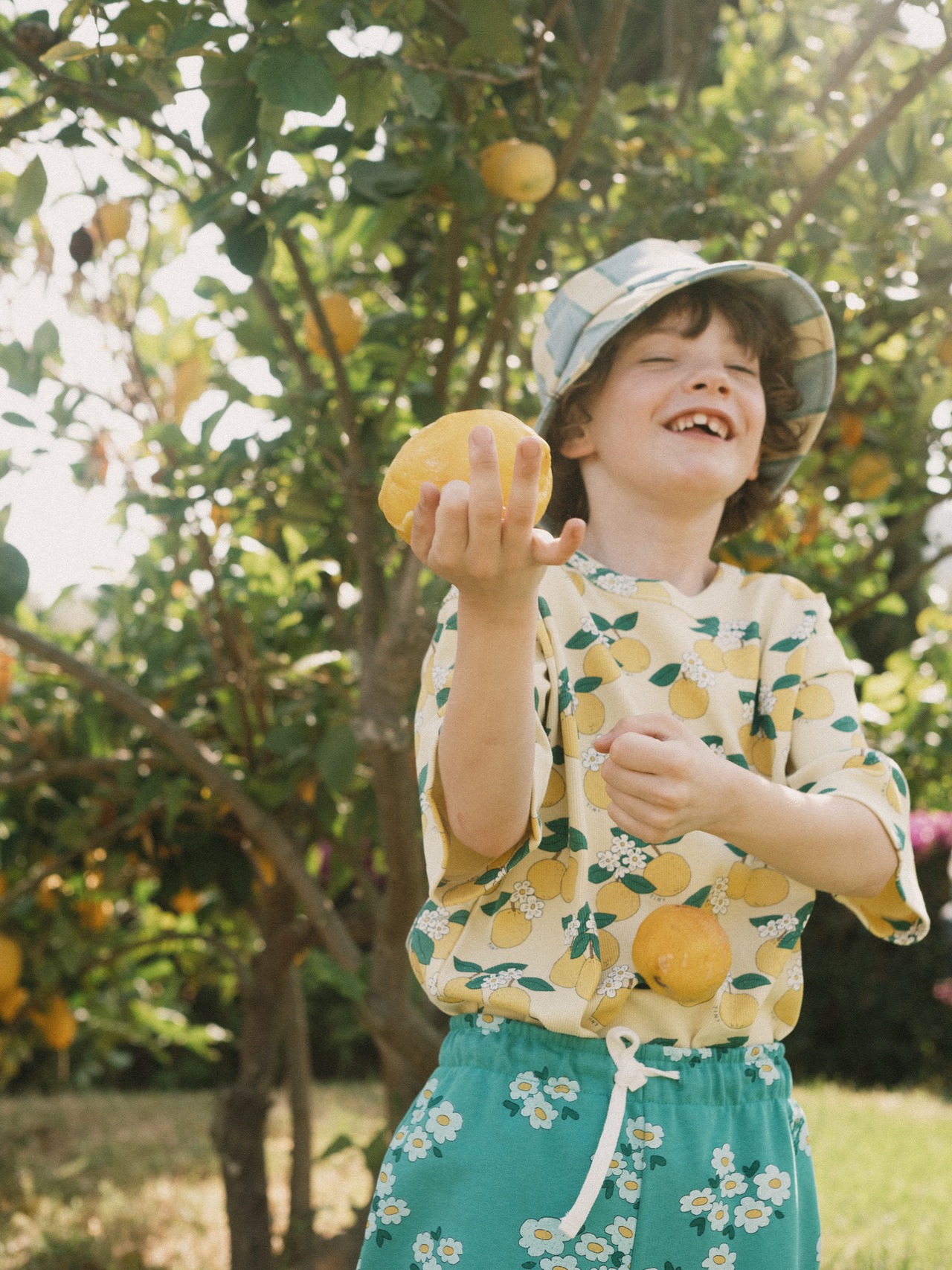 TINYCOTTONS/Oranges Rib Tee