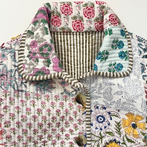 ＜PHET AND PLOY＞QUILTED JACKET キルト ジャケット キッズ（khaki stripe）