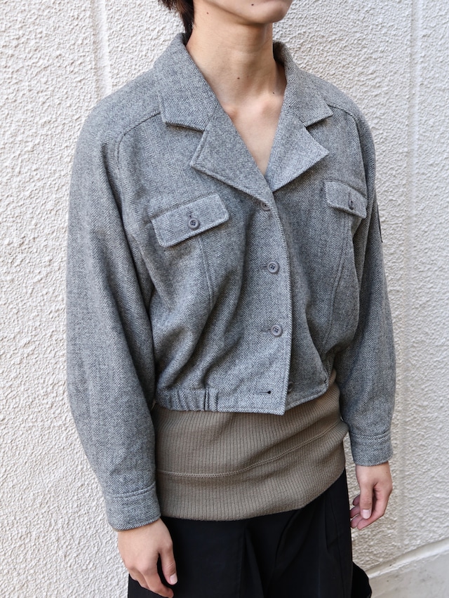 【balenciaga sports】cropped button blouson