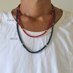 Mandi/マンディ Antique Beads Necklace(50cm)(Navy/Black)