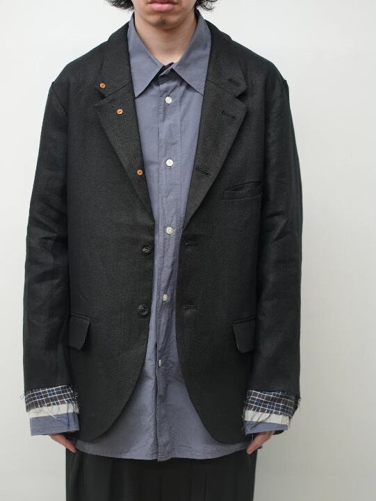 ジャケット・アウター ANCELLM 26SS LAYERED TAILORED JACKET 1 26SS】ANCELLM LAYERED TAILORED JACKET(BLACK) ANC-JK71 | IAAAM