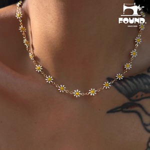 Daisy Flower Necklace & Bracelet(FD231)