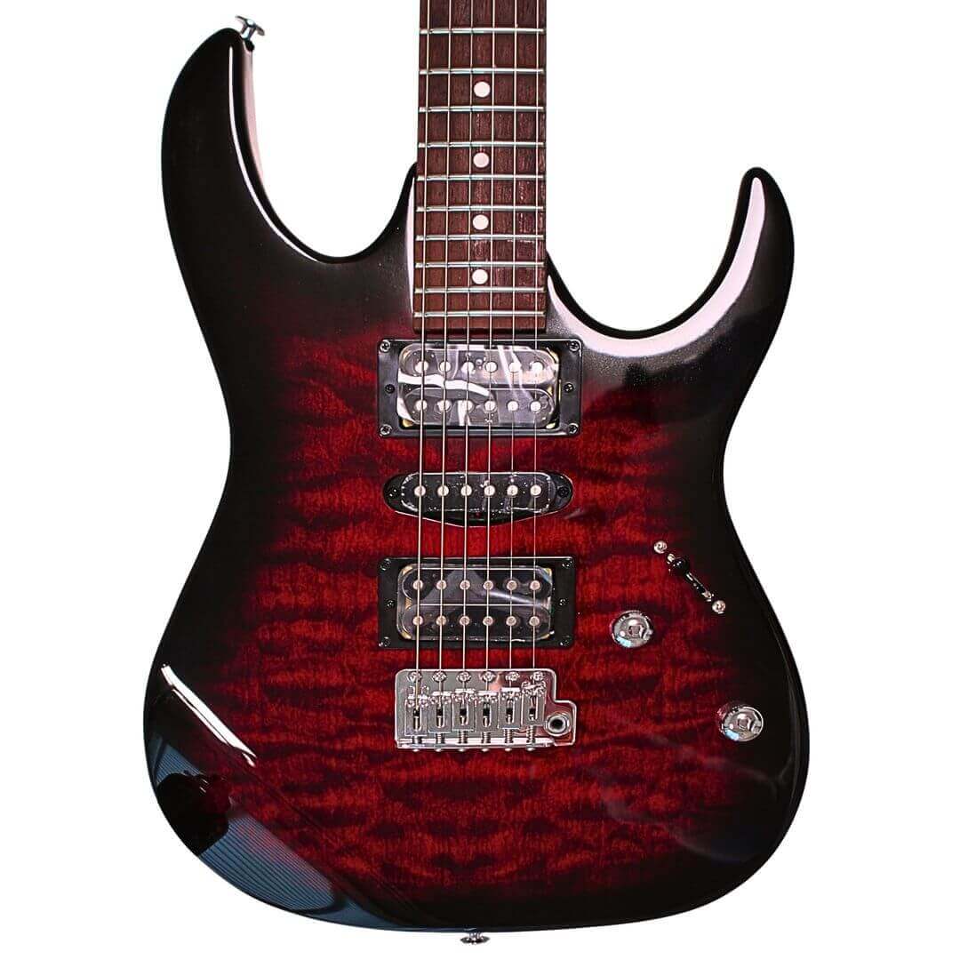 Ibanez GIO GRX70QA-TRB エレキギター（キルト調トップ／HSH配列