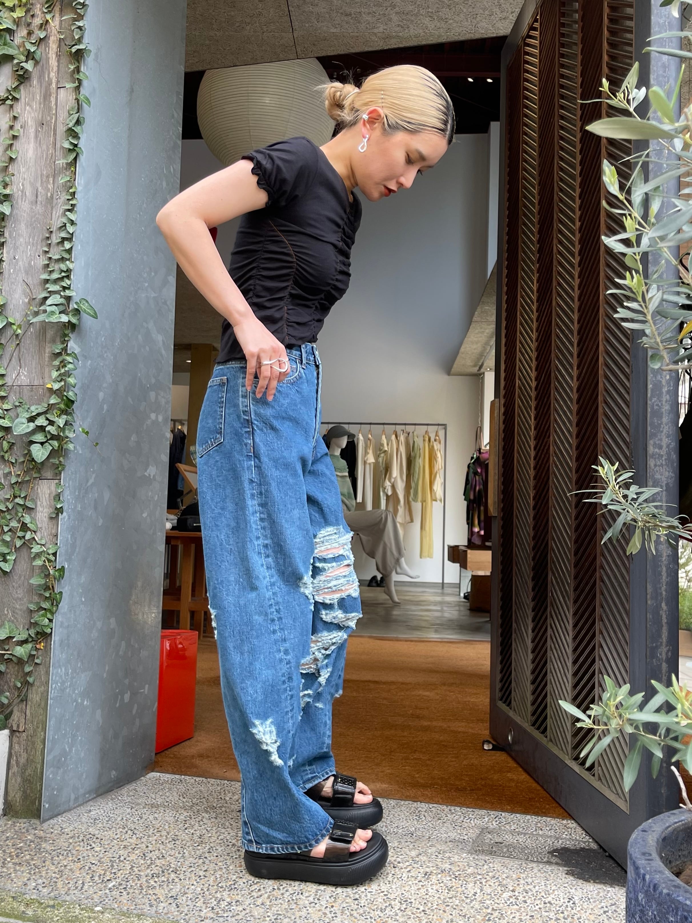 23SS】BELPER ベルパー / TWISTED DENIM PANTS | TRENTオンライン