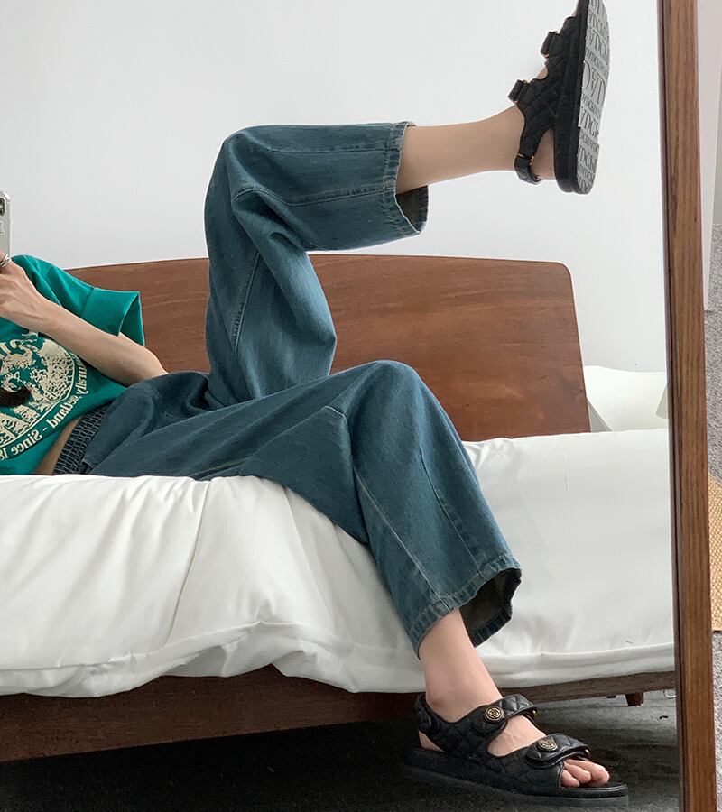 サマーストレッチウェストパンツ ルーズ エラスティック 伸縮 夏物 モンロー53149316709