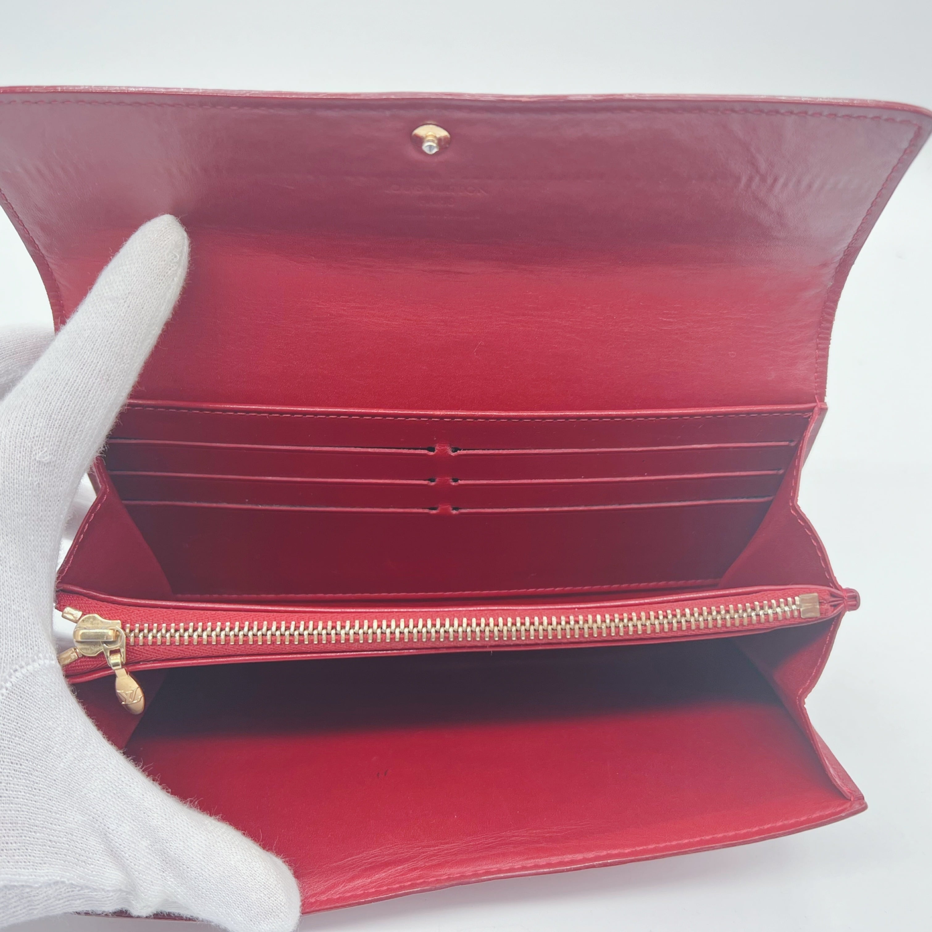 LouisVuitton】ヴィトン ヴェルニ ポシェット ポルト モネ クレディ 長