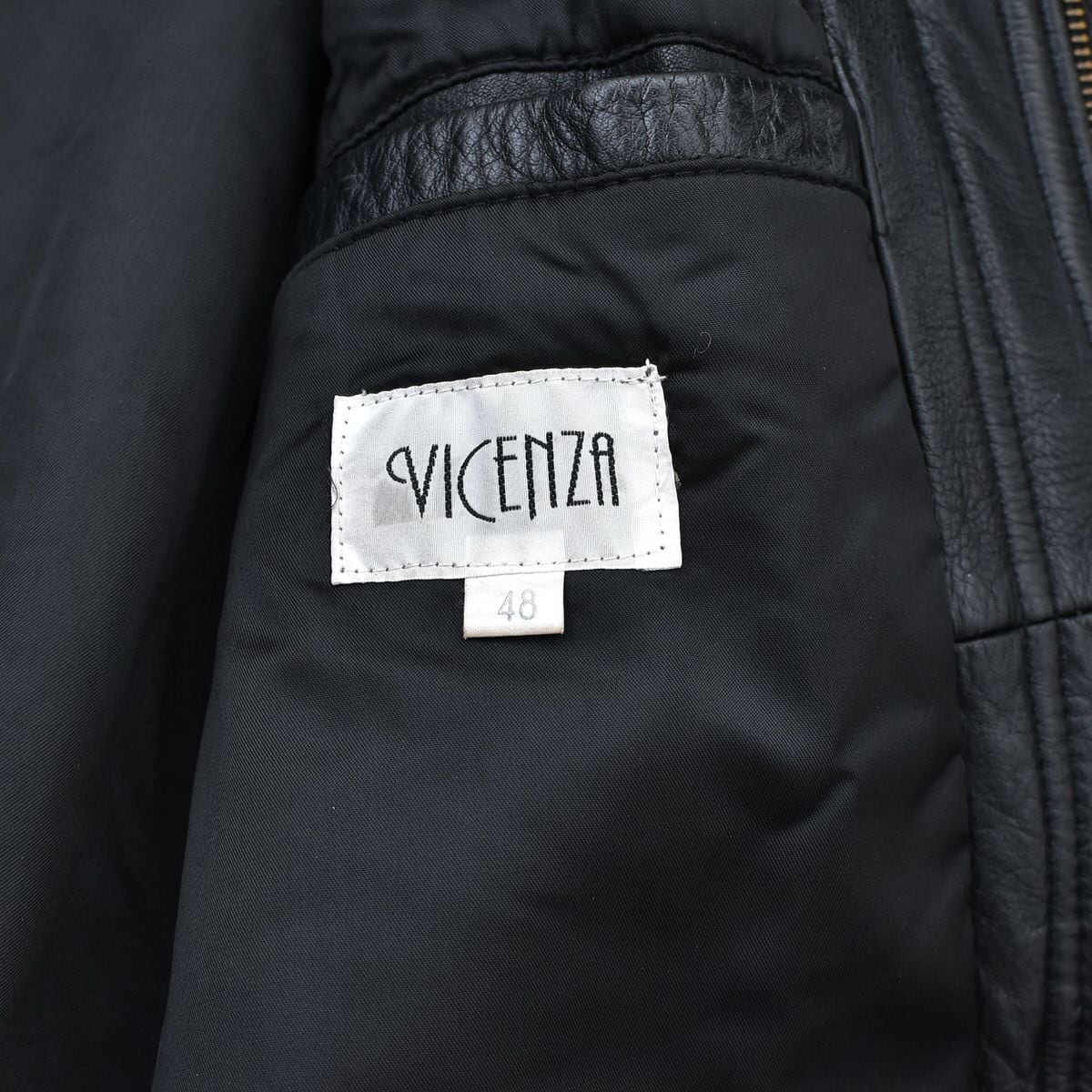 Deformation design black leather jacket | 古着屋 grin days memory