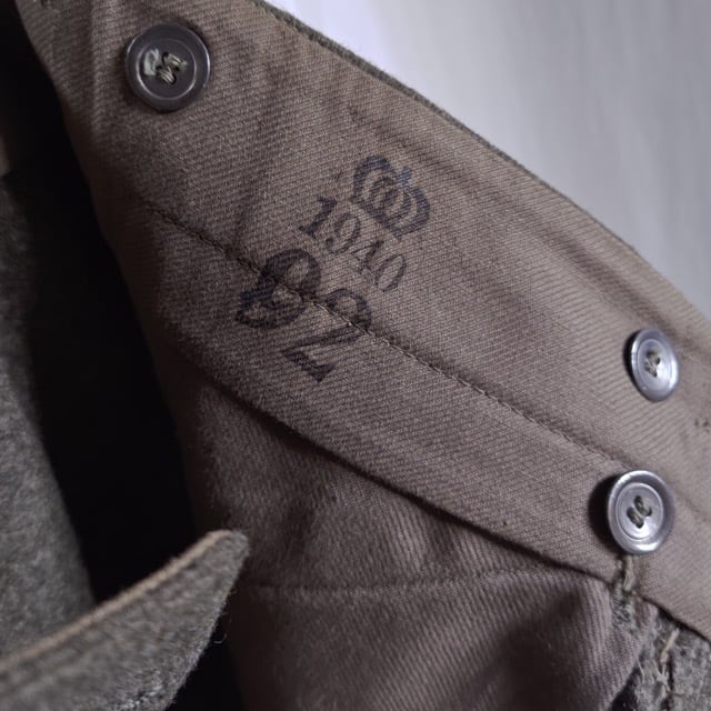 NOS ? 1940s Swedish Army Wool Pants / デッドストック？ユーロ