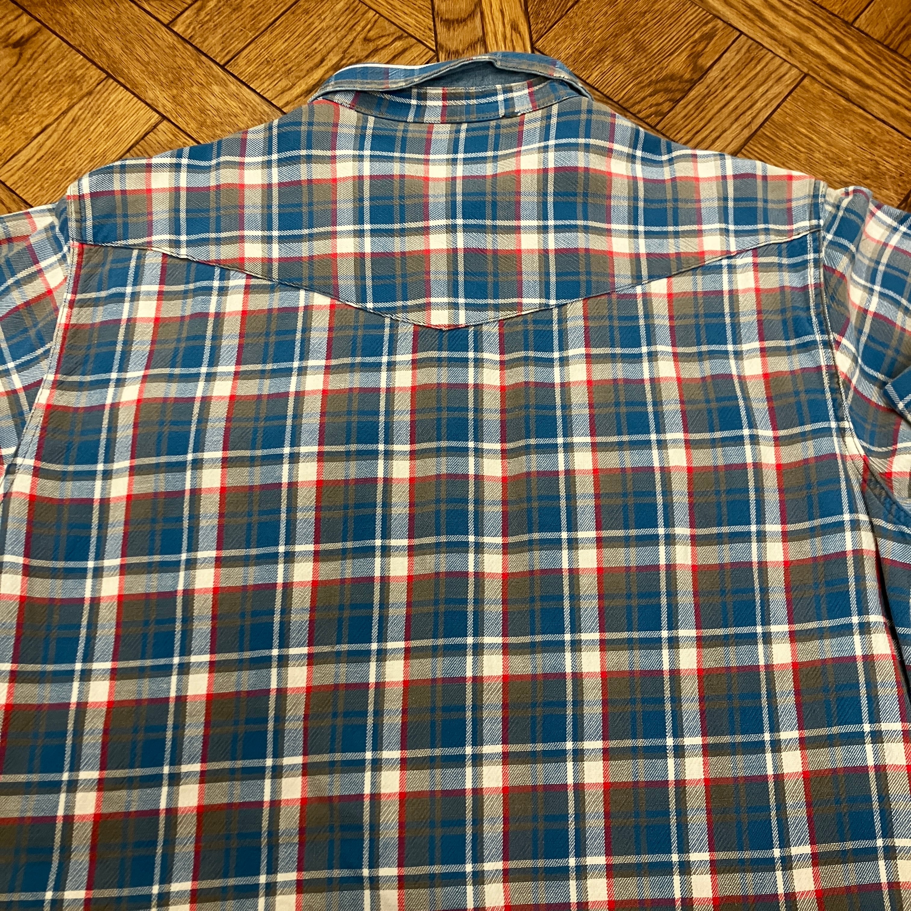 1960'S 101 BLUE CHECK FLANNEL WESTERN SHIRT | safarionline