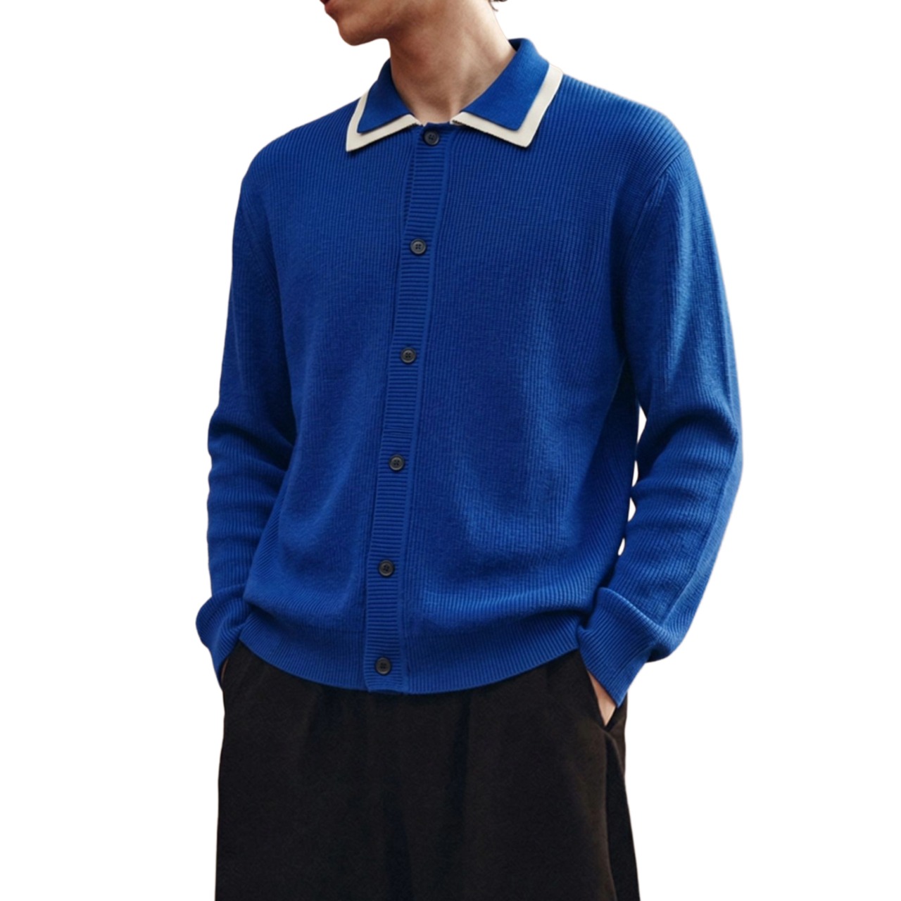 Contrast Collar Relaxed Cardigan TB2555・画像7