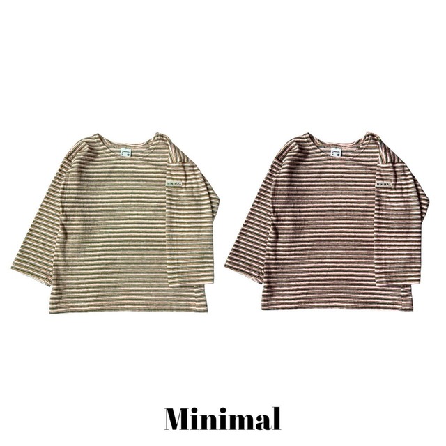 MINIMAL［取寄］crayon stripe tee 26autumn