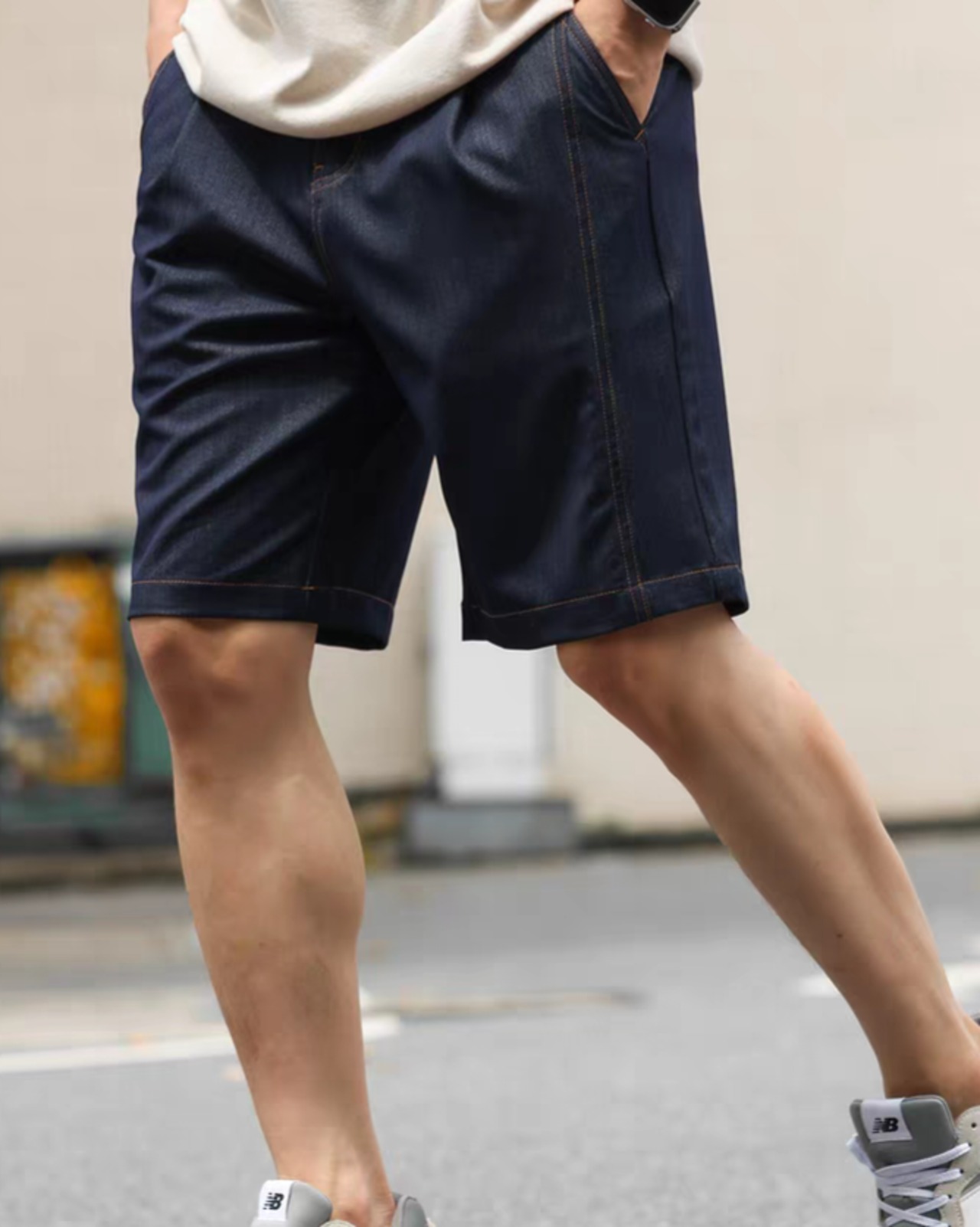Vintage Style Denim Short Pants ＆ Shirt  K0389