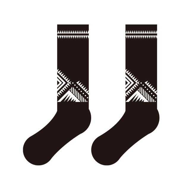 TRIBAL SOCKS <BLACK>