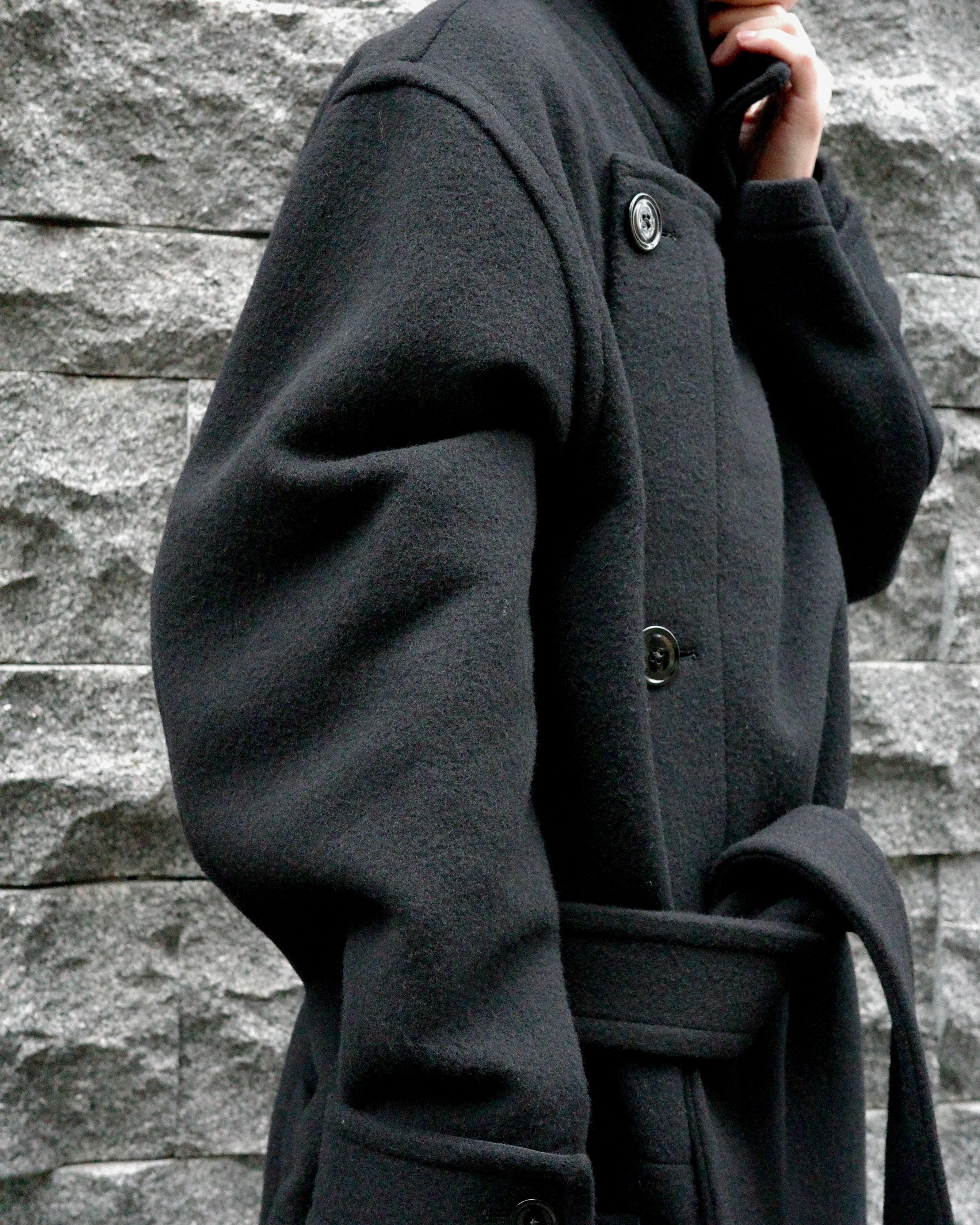 LEMAIRE / WRAP COAT -black- | LA VILLA ROUGE