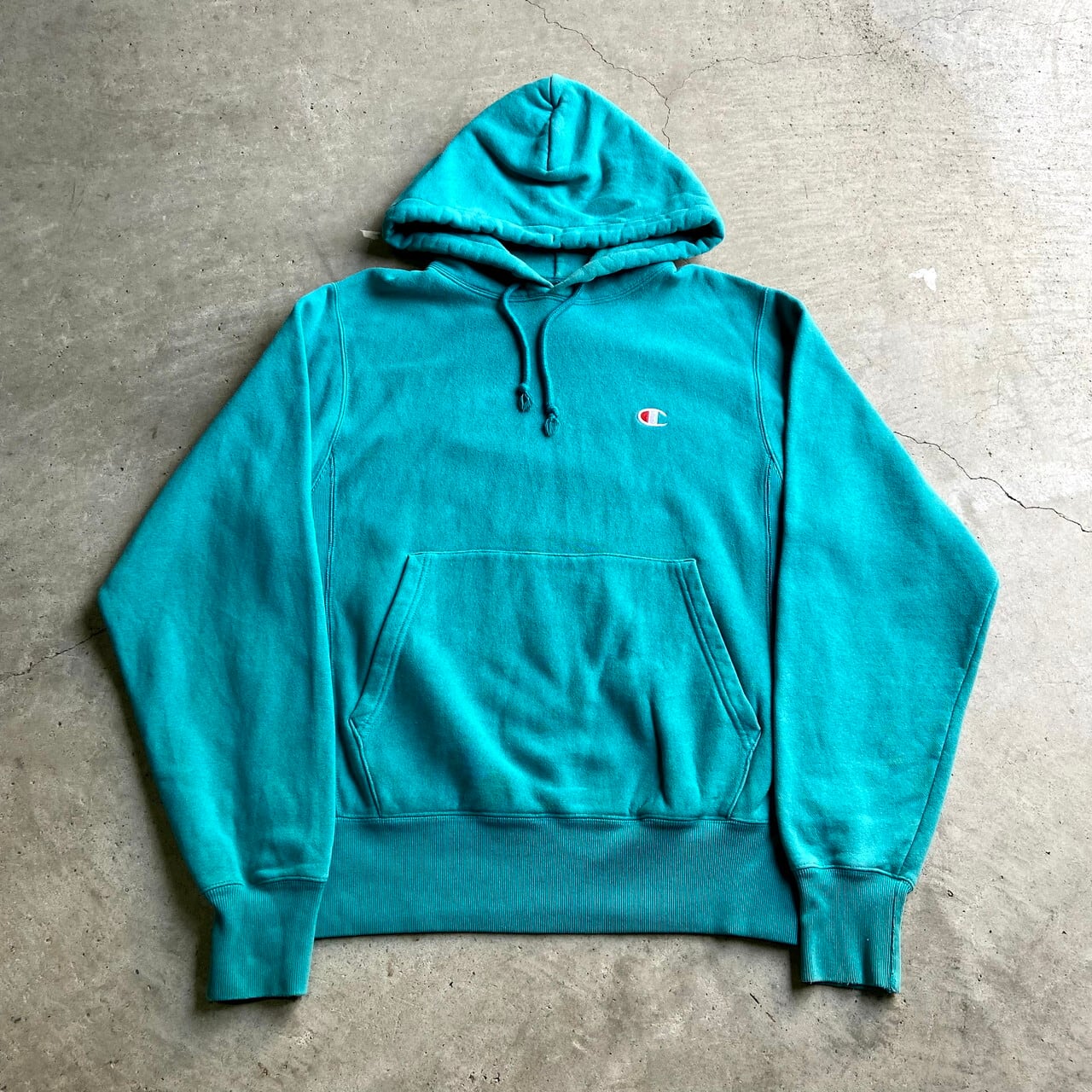 champion チャンピオン スウェット プルオーバー パーカー 水色 M