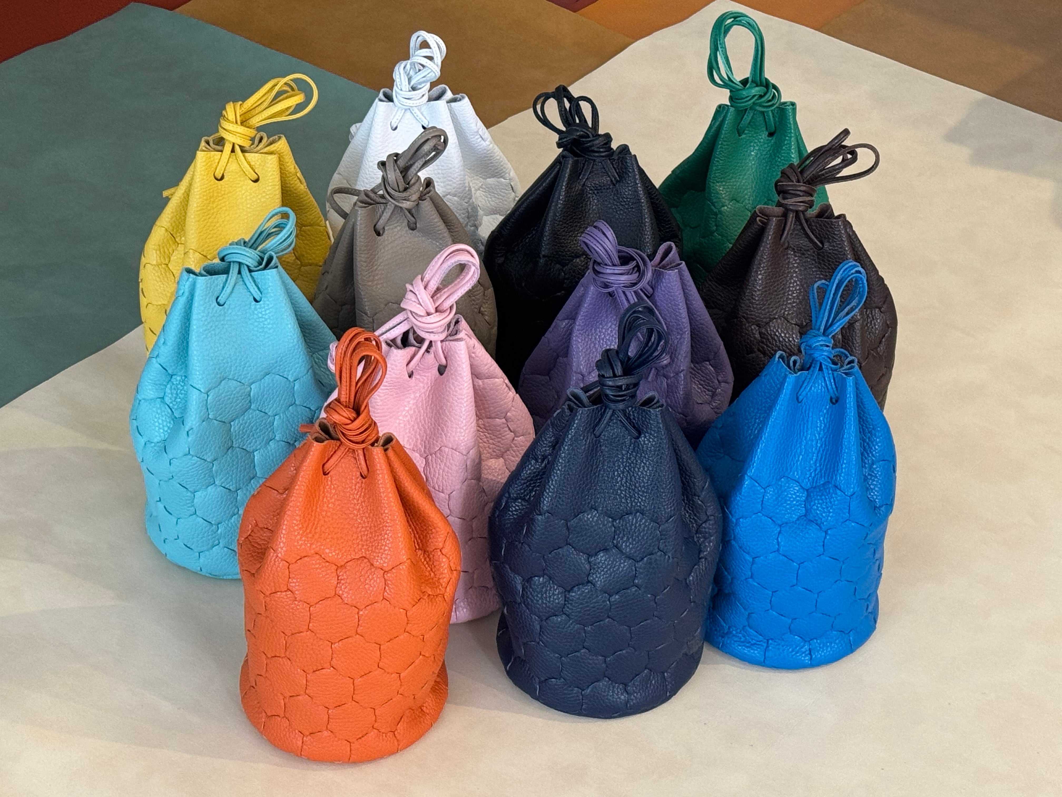 完成品】巾着バッグ【mini bucket bag 】piece L | YUKIZNA