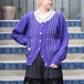 RETRO VINTAGE Fiume DESIGN BUTTON KNIT CARDIGAN/レトロ古着デザインボタンニットカーディガン