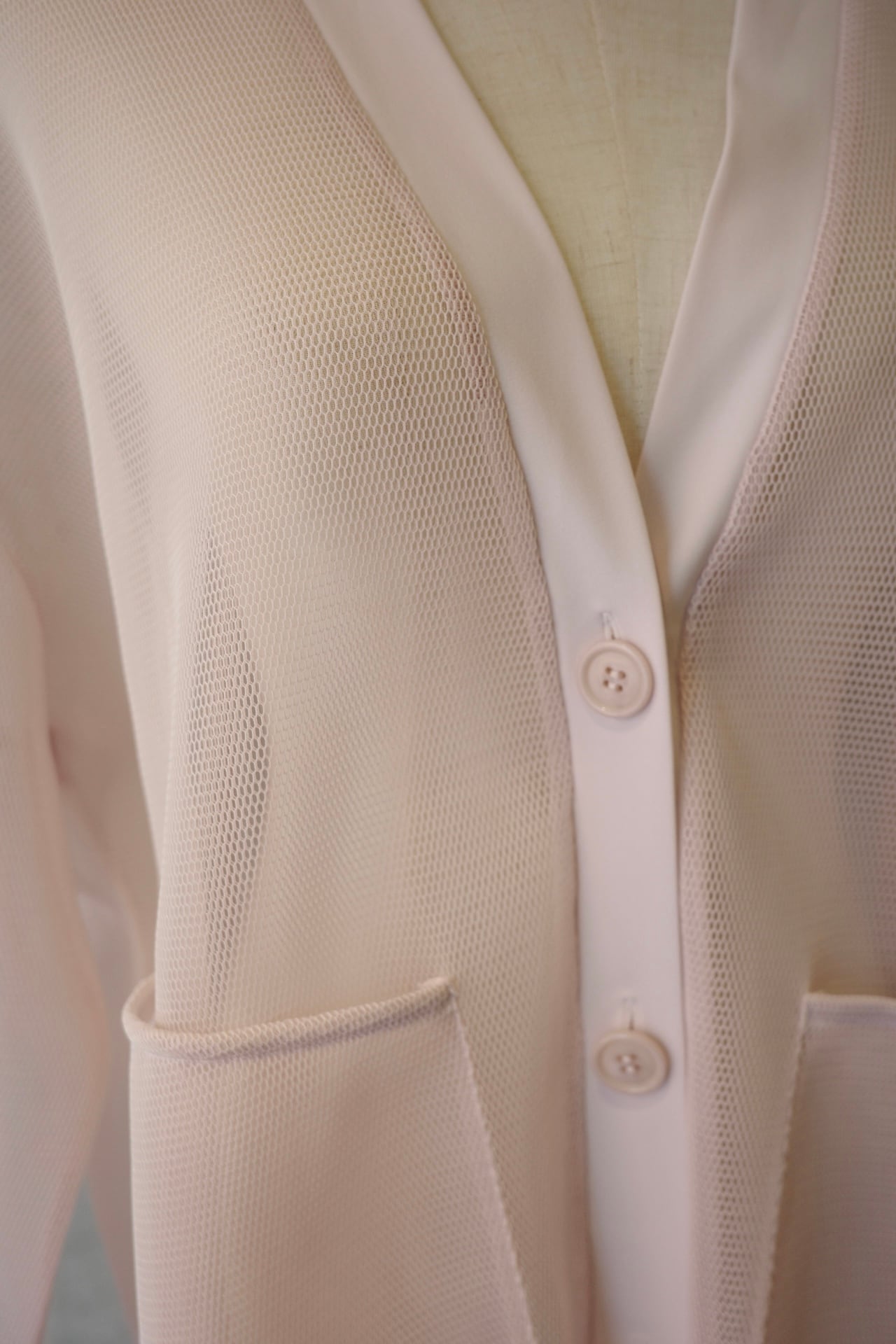 double mesh Cardigan（ピンク）【予約販売】 | pois