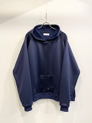 T/f Lv4 glossy pile loose fit pullover hoodie - deep sea